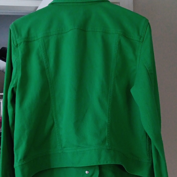 Ralph Lauren Green Jean Jacket  Cropped Tailored Fit - Picture 8 of 12